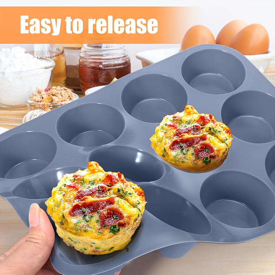 Forma de silicone para muffins com 12 xícaras - 1 peça