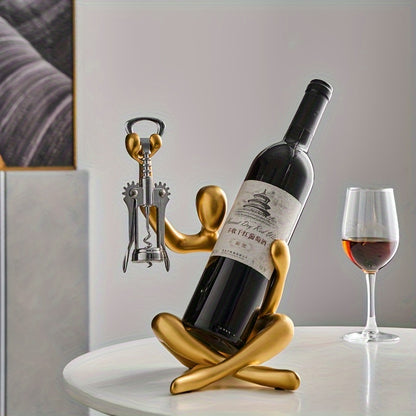Suporte para vinhos de resina Abstract Thinker - 1 peça