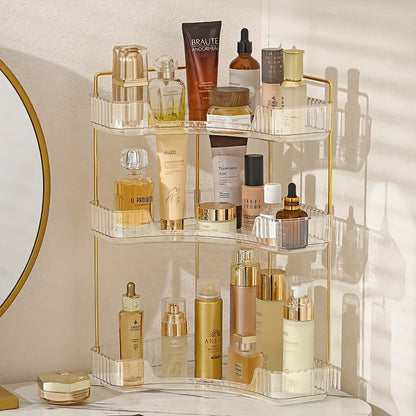 Organizador de cosméticos de luxo de 3 camadas