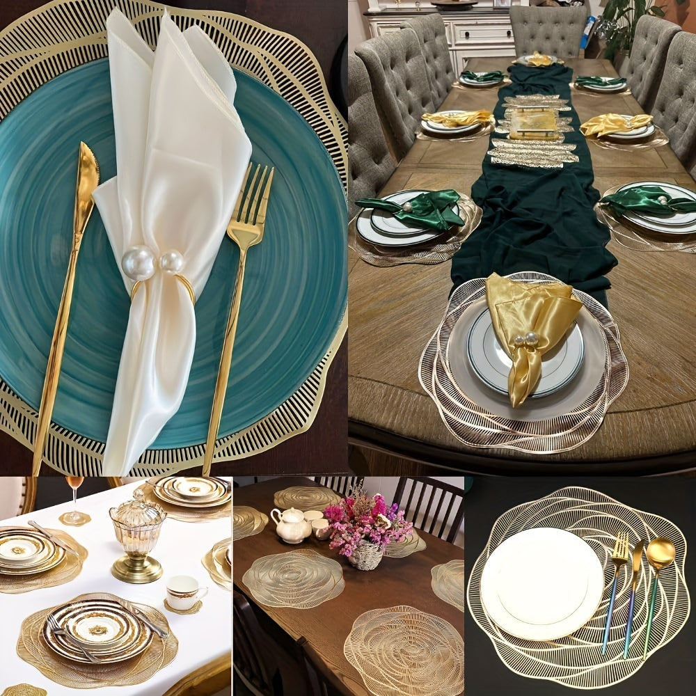 Um conjunto de 6 jogos americanos de PVC para mesas redondas