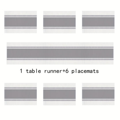 Jogo Americano - Conjunto de 5/7 peças de toalhas de mesa de linho