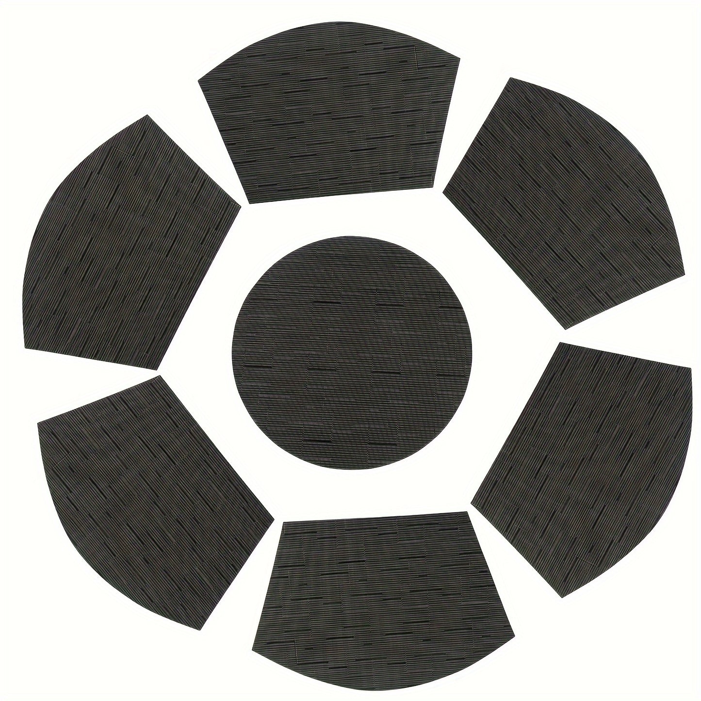 Jogos americanos, tapete de mesa ocidental antiderrapante com isolamento térmico de PVC - 5/7 peças,