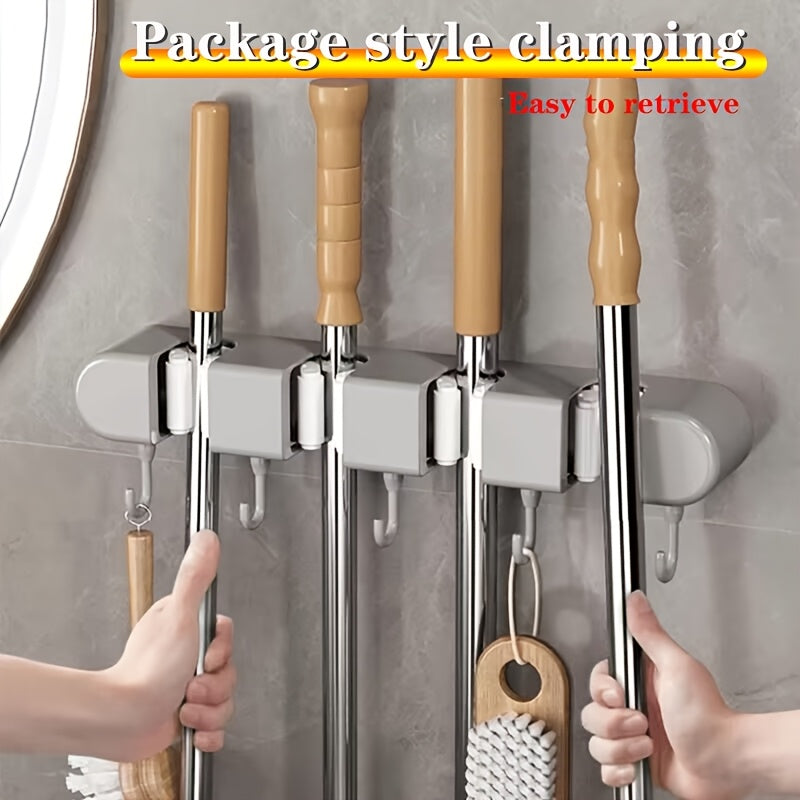 Suporte de parede para esfregão e vassoura - 1 peça