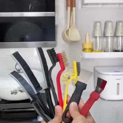 Conjunto de 8 escovas de limpeza de cozinha de aço inoxidável