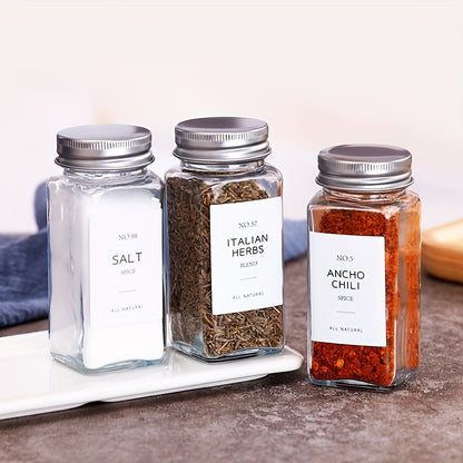 Conjunto de potes de vidro para temperos - 12/6 peças