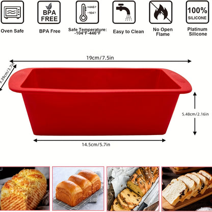 Conjunto de 2 ou 4 formas de silicone para pães e bolos, completo com pincel para untar