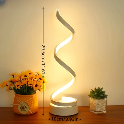 Luminária de mesa em espiral geométrica moderna - Iluminação