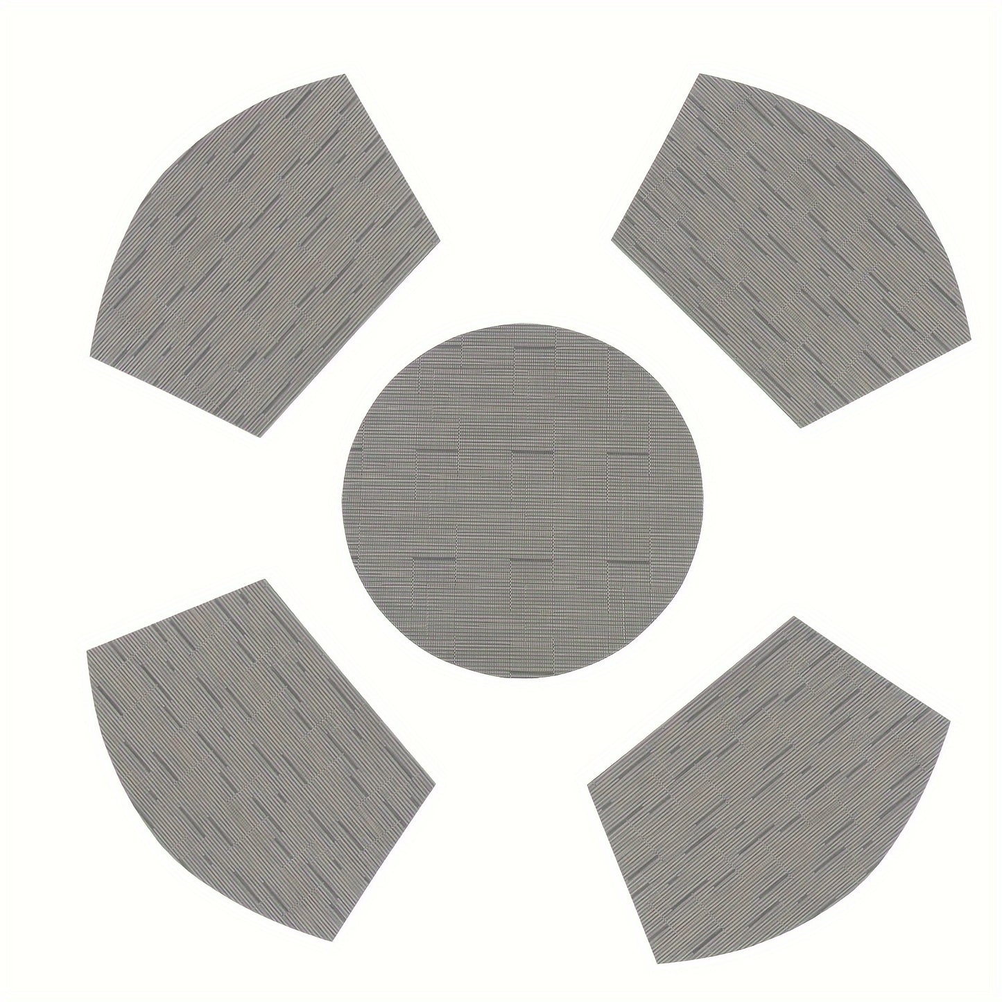 Jogos americanos, tapete de mesa ocidental antiderrapante com isolamento térmico de PVC - 5/7 peças,