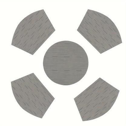 Jogos americanos, tapete de mesa ocidental antiderrapante com isolamento térmico de PVC - 5/7 peças,