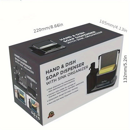 Dispensador de sabão de dupla utilização e suporte para esponja - 1 peça