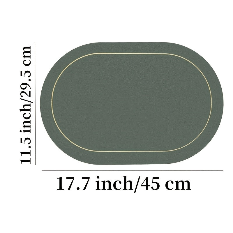 Jogos Americanos - 6 peças de  redondos de couro sintético de cor sólida