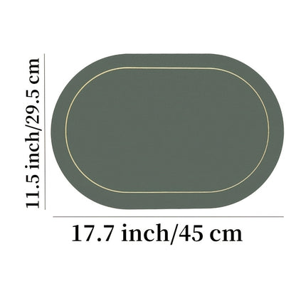 Jogos Americanos - 6 peças de  redondos de couro sintético de cor sólida