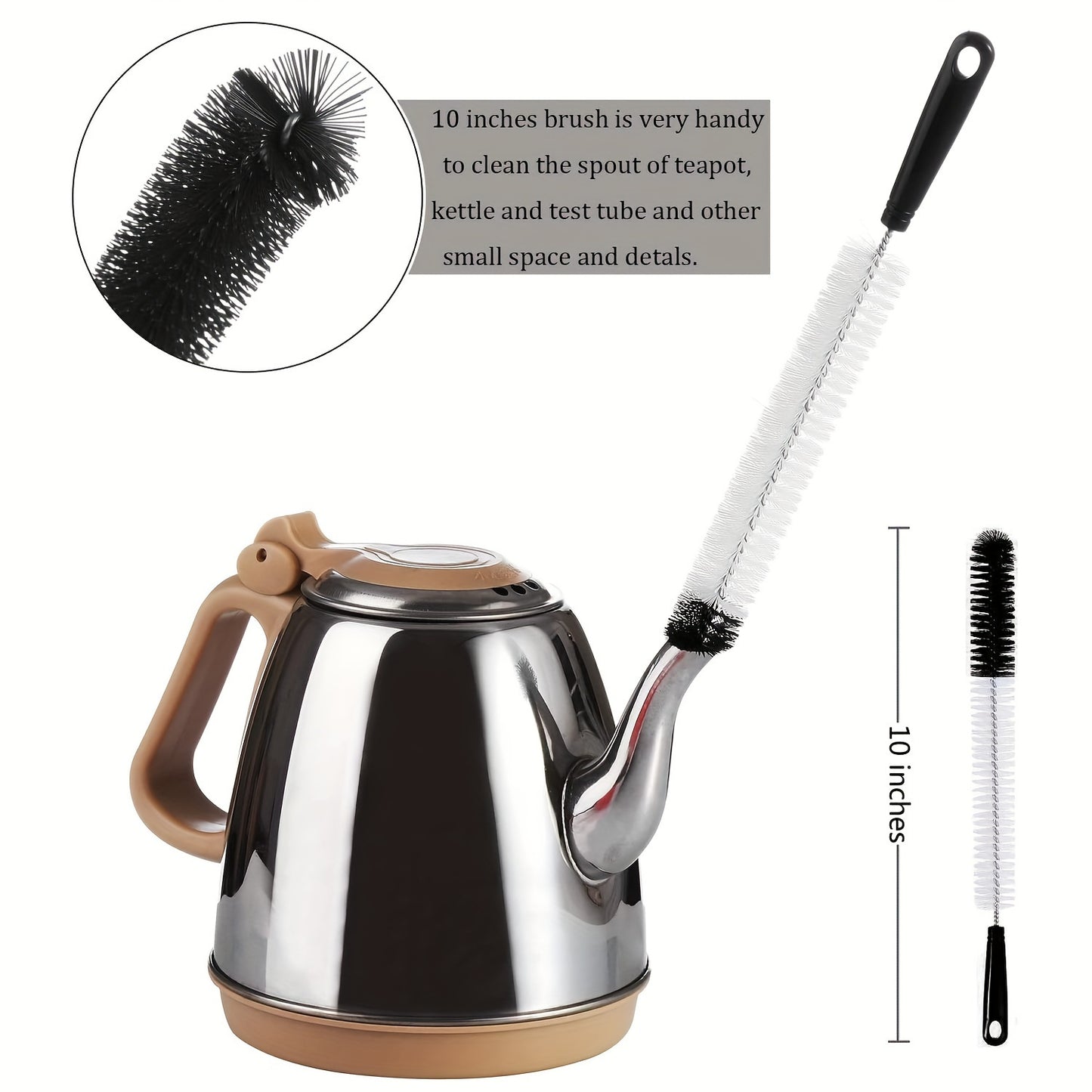 Conjunto de 8 escovas para lavar garrafas