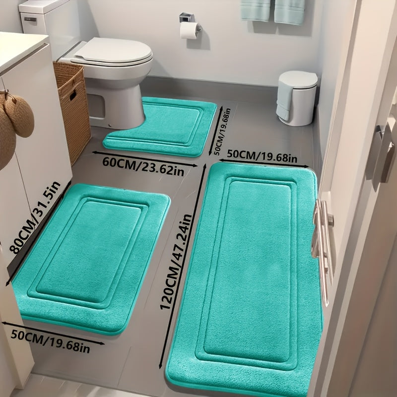 Tapete de banho superabsorvente - 3 peças