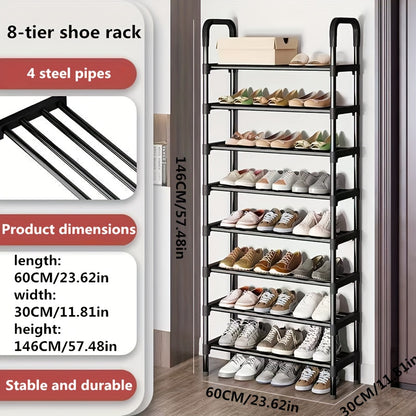 Sapateira de metal com vários níveis