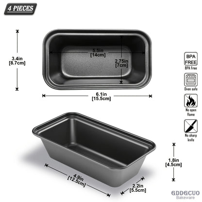 Mini formas de pão - Pacote com 4