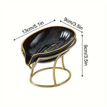 porta-sabonete elegante oval de ferro forjado - 1 peça