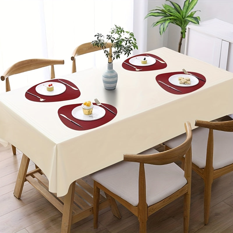 Jogo Americano de 6 peças de couro sintético de duas cores