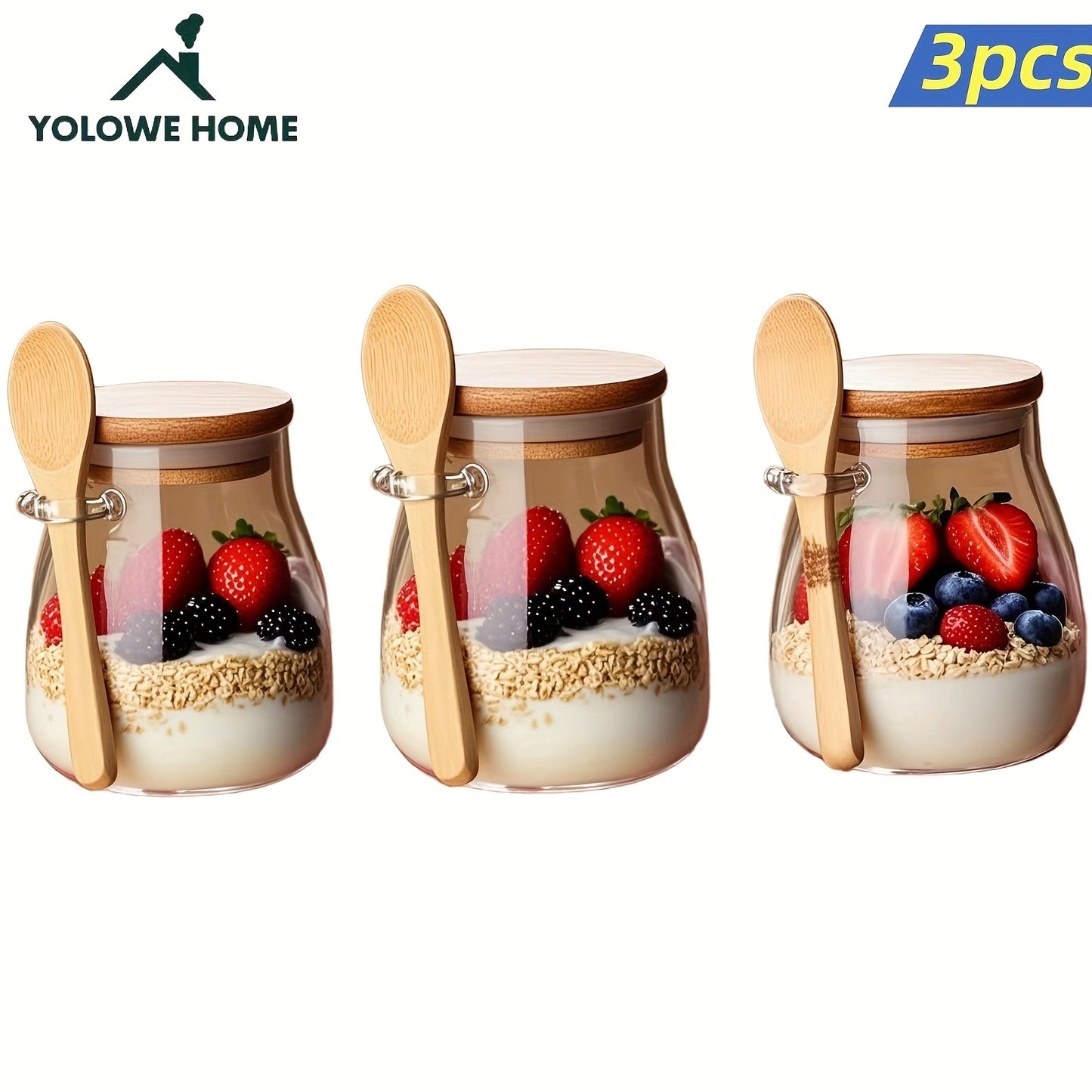 Copos de vidro YOLOWE HOME - 1/2/3/4 peças