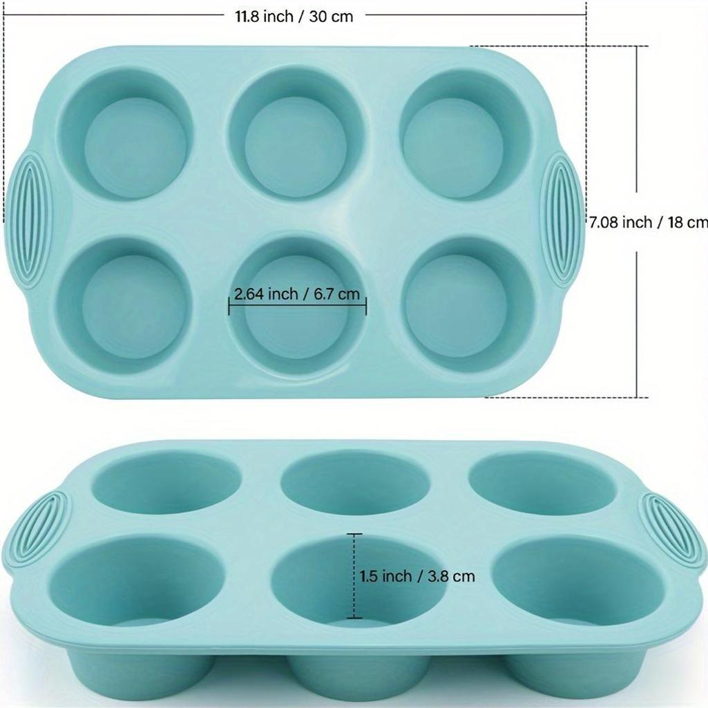Formas de silicone para muffins - 1 peça com 6/12 cavidades