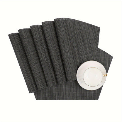 Jogos americanos, tapete de mesa ocidental antiderrapante com isolamento térmico de PVC - 5/7 peças,