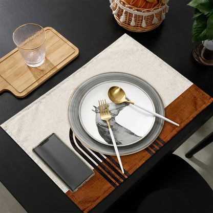 Jogo Americano + Caminho de Mesa de Arte Abstrata Conjunto de Luxo