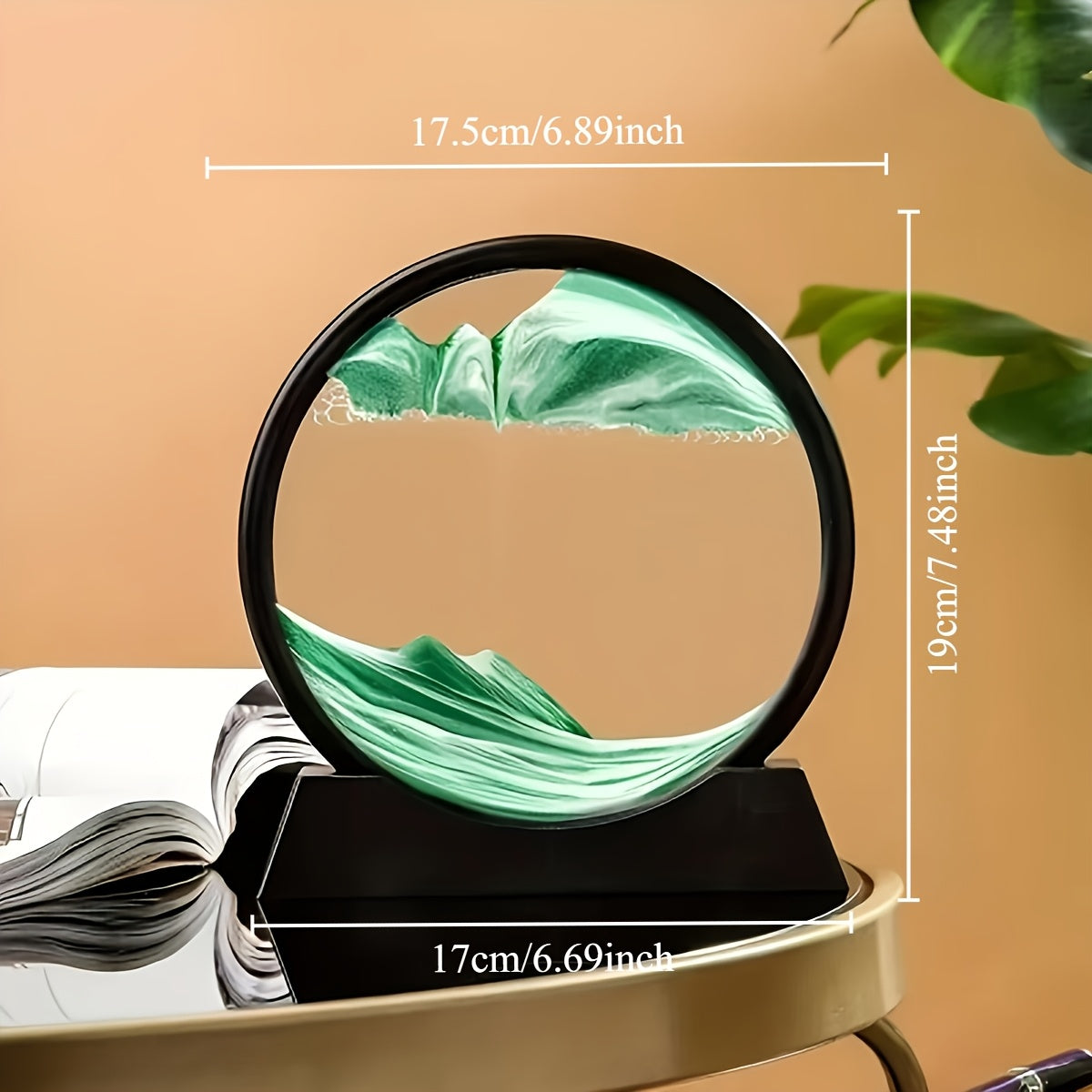 Display de arte em areia de vidro