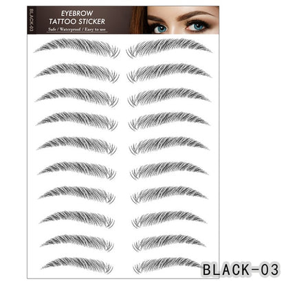Adesivos sobrancelha 8 peças - 6d sobrancelha tatuagens - transferência de água adesivos - impermeável - Magazzino-di-Mario