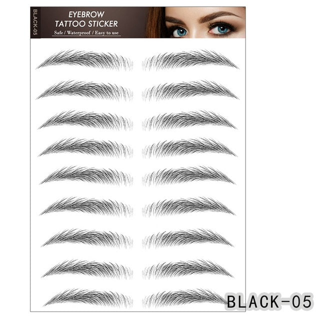 Adesivos sobrancelha 8 peças - 6d sobrancelha tatuagens - transferência de água adesivos - impermeável - Magazzino-di-Mario