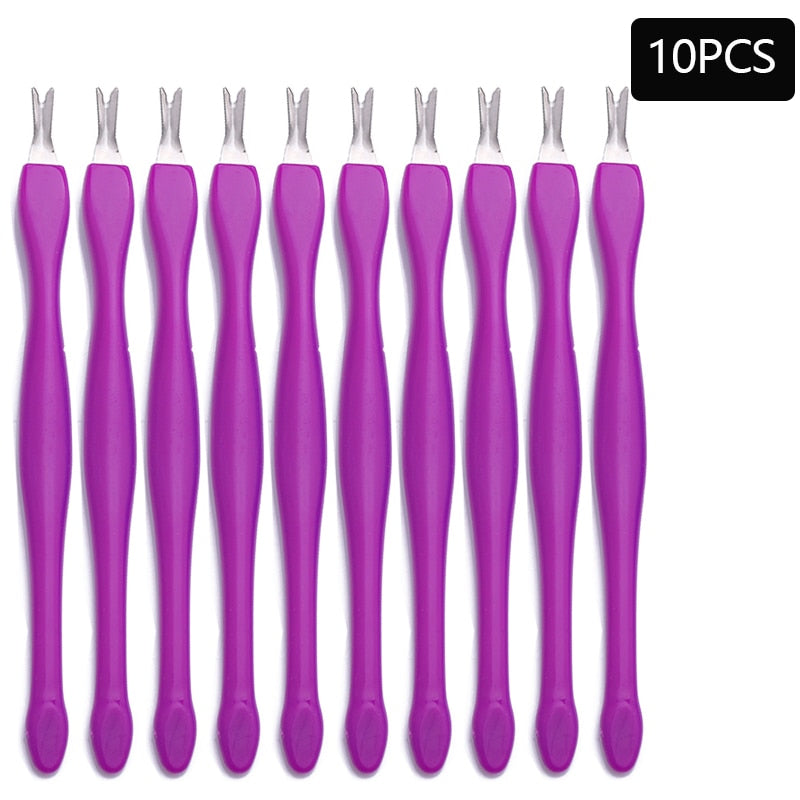 Removedor de pele morta - 10/5 peças-  arte do prego garfo cutícula - removedor nipper - empurrador trimmer - pedicure unhas de aço inoxidável - Magazzino-di-Mario