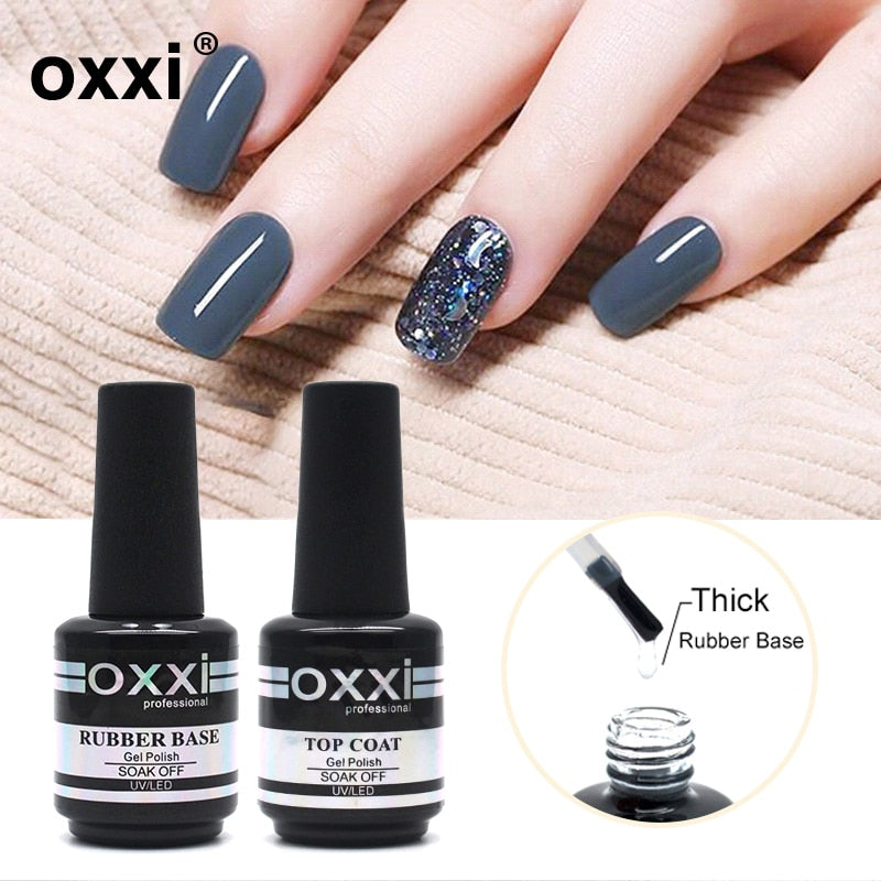 Verniz de veludo mate para unhas Oxxi-novo , semipermanente, gel uv, híbrido, arte de unha, base de borracha e led fosco - Magazzino-di-Mario