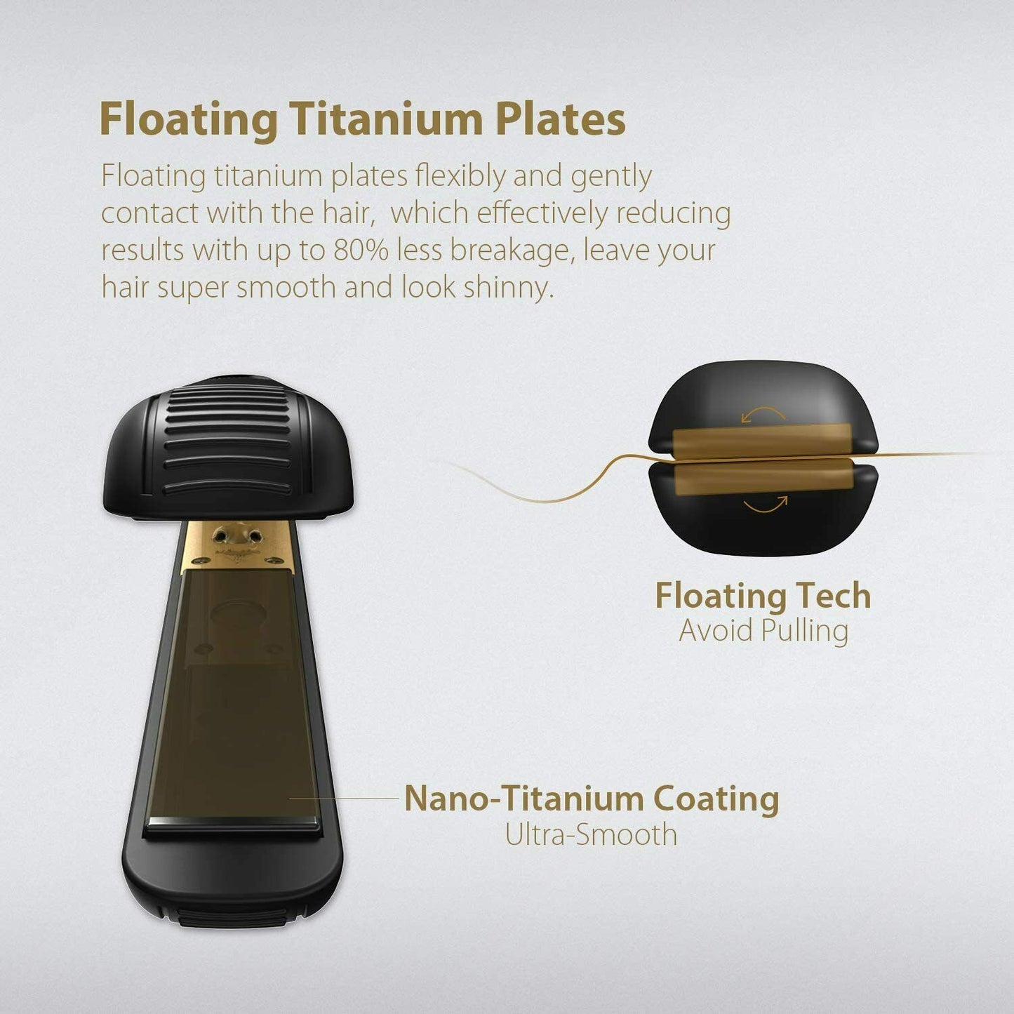 Alisador de Cabelo profissional Kipozi -  aquecimento instantâneo de ferro plana 2 em 1 modelador de cabelo display digital lcd - Magazzino-di-Mario