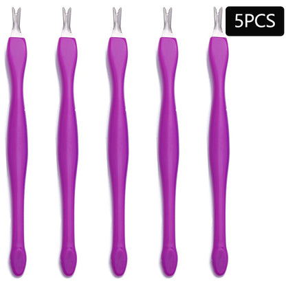 Removedor de pele morta - 10/5 peças-  arte do prego garfo cutícula - removedor nipper - empurrador trimmer - pedicure unhas de aço inoxidável - Magazzino-di-Mario