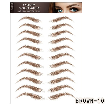 Adesivos sobrancelha 8 peças - 6d sobrancelha tatuagens - transferência de água adesivos - impermeável - Magazzino-di-Mario