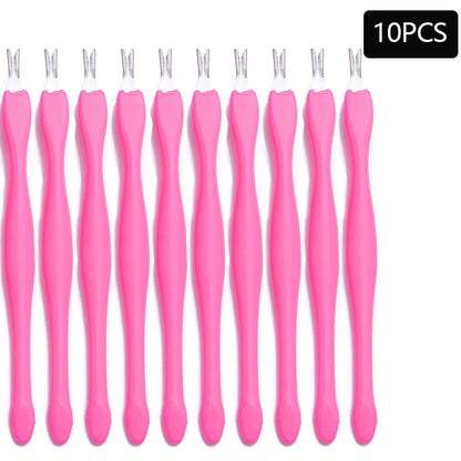 Removedor de pele morta - 10/5 peças-  arte do prego garfo cutícula - removedor nipper - empurrador trimmer - pedicure unhas de aço inoxidável - Magazzino-di-Mario