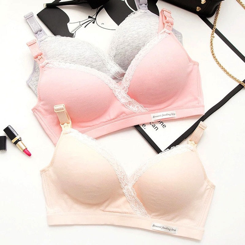 Sutiã sem costura para amamentação para grávidas