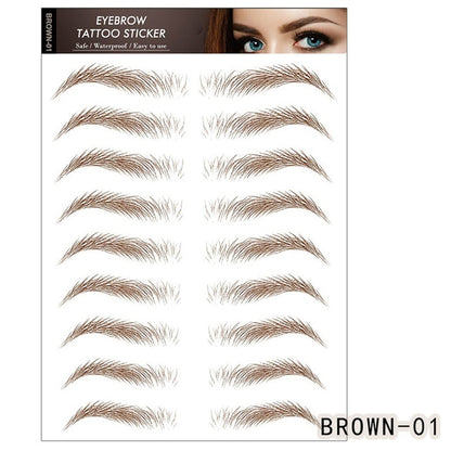 Adesivos sobrancelha 8 peças - 6d sobrancelha tatuagens - transferência de água adesivos - impermeável - Magazzino-di-Mario