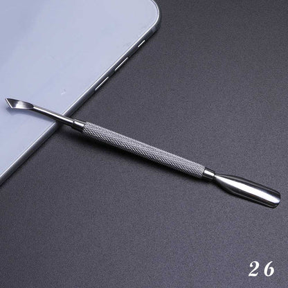 Removedor de cutículas de extremidade 1 peça - dupla unhas empurrador  pedicure aço inoxidável - Magazzino-di-Mario