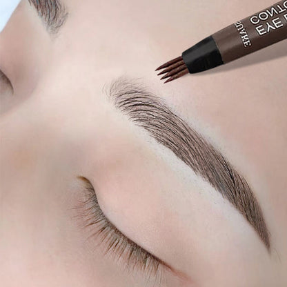 Lápis de sobrancelha com 4 pontos - 5 cores líquido sobrancelha - lápis marrom escuro microblading -sobrancelha lápis à prova d'água - sobrancelha tatuagem caneta cosméticos - Magazzino-di-Mario
