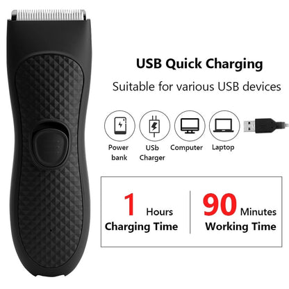 Aparador de Virilha elétrica para homem - aparador de pelos pubianos - aparador de pelos corpo - recarregável barbeador navalha - Magazzino-di-Mario