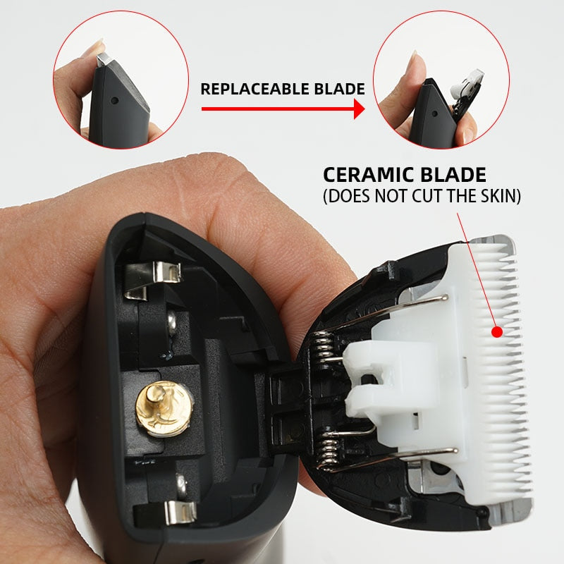 Aparador de Virilha elétrica para homem - aparador de pelos pubianos - aparador de pelos corpo - recarregável barbeador navalha - Magazzino-di-Mario