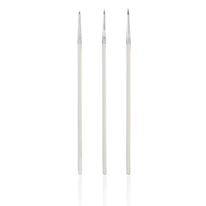 Caneta uv gel pincéis de pintura - caneta manicure - 3 peças francês listra forro da arte do prego - conjunto de escova 3d - dicas listras de linha - Magazzino-di-Mario