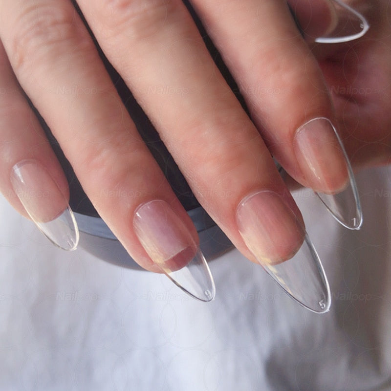 Unhas Falsas acrílico transparente Nailpop - unhas falsas acessórios ferramentas 120 pçs - Magazzino-di-Mario