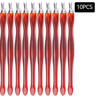 Removedor de pele morta - 10/5 peças-  arte do prego garfo cutícula - removedor nipper - empurrador trimmer - pedicure unhas de aço inoxidável - Magazzino-di-Mario