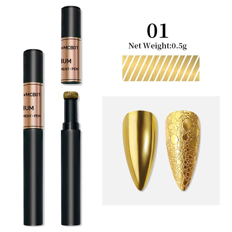 Unhas glitter ouro nail arte uv gel polonês flocos de cromo poeira - 1 caixa de prego espelho glitter em pó metálico colorido pó efeito de metal