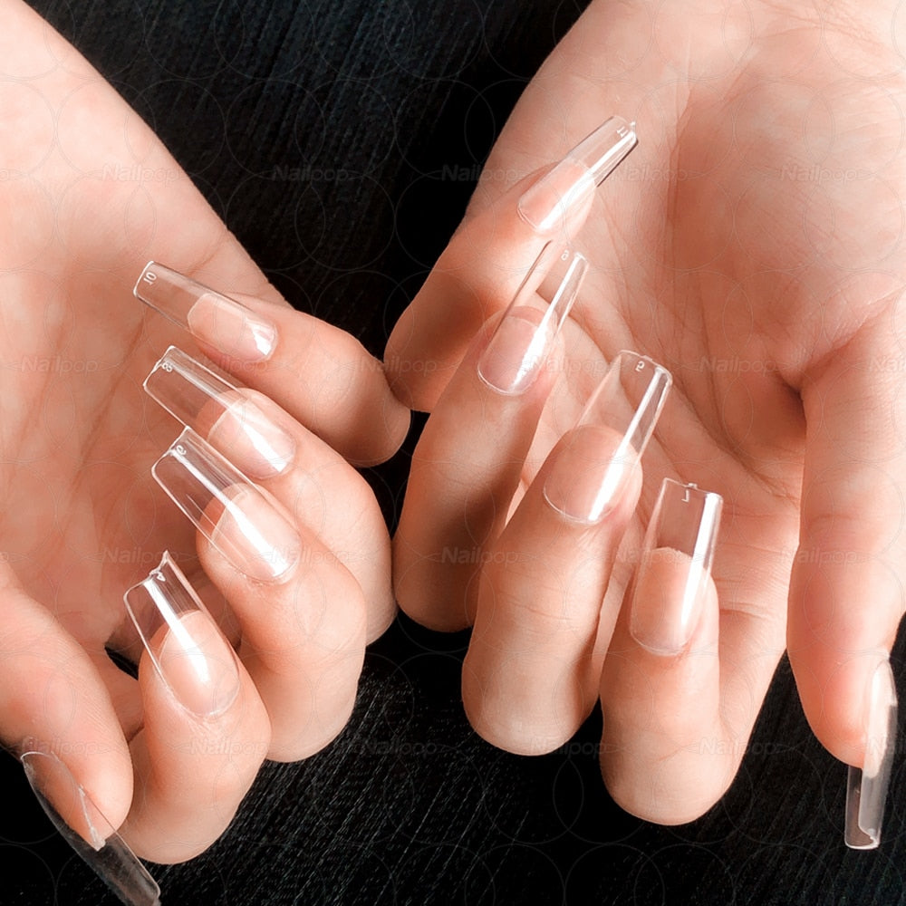 Unhas Falsas acrílico transparente Nailpop - unhas falsas acessórios ferramentas 120 pçs - Magazzino-di-Mario
