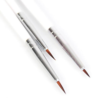 Caneta uv gel pincéis de pintura - caneta manicure - 3 peças francês listra forro da arte do prego - conjunto de escova 3d - dicas listras de linha - Magazzino-di-Mario