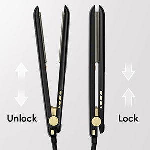 Alisador de Cabelo profissional Kipozi -  aquecimento instantâneo de ferro plana 2 em 1 modelador de cabelo display digital lcd - Magazzino-di-Mario